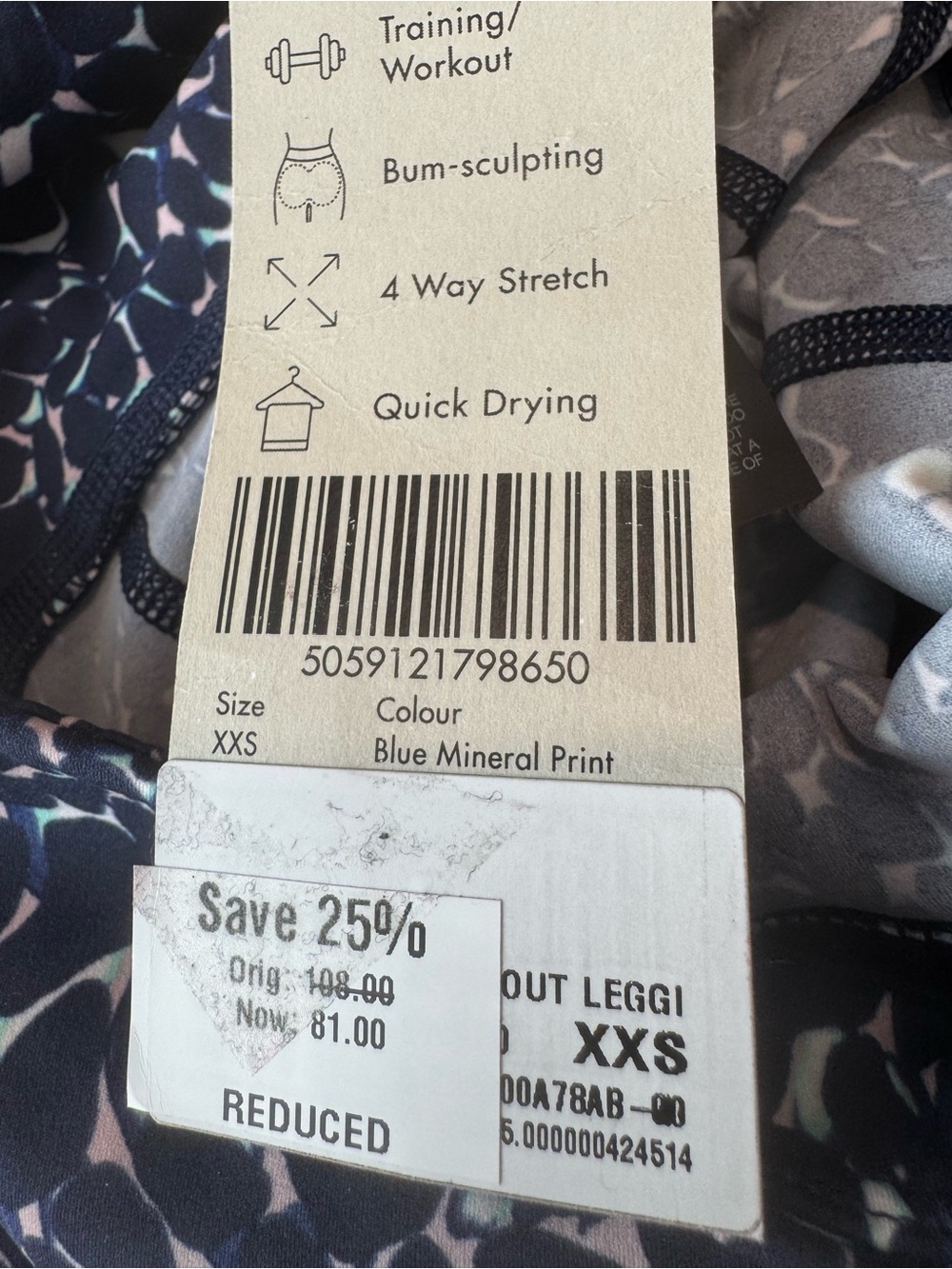 NWT Sweaty Betty Power 7/8 Workout Leggings Size XXS - 2 - Picture 9 of 11